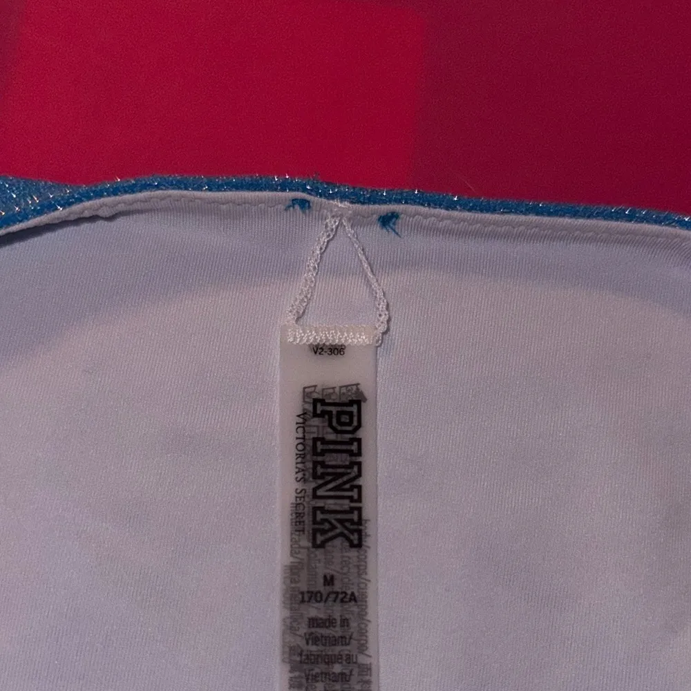 PINK Victoria's Secret Blue and White Bikini - Image 9