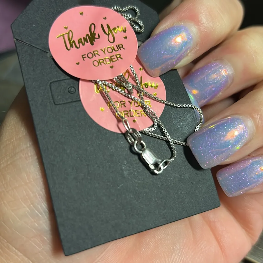 Elegant Silver Necklace with Peacock Quartz Heart Pendant on 925 silver chain - Image 3