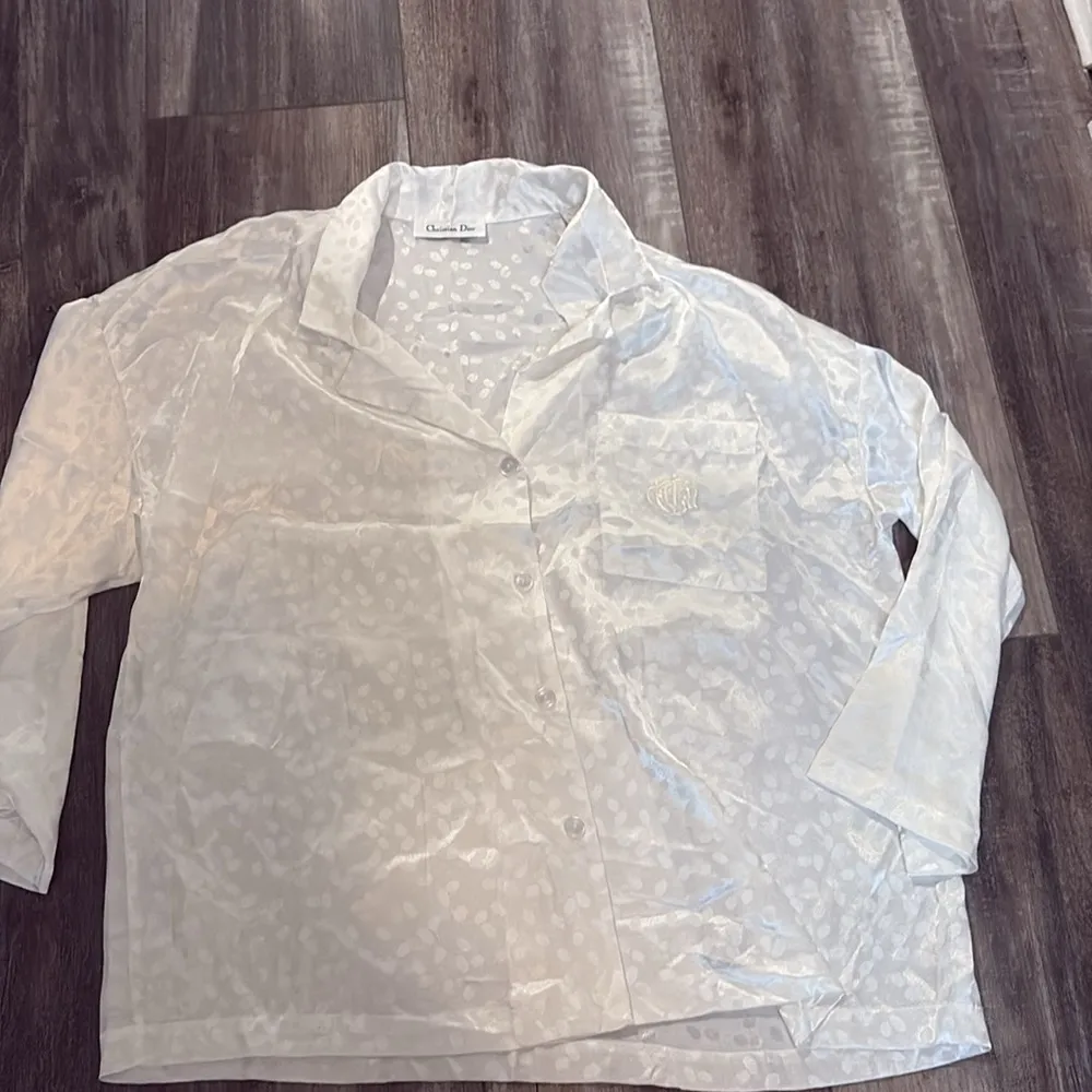 Oscar De La Renta Two Piece Pajama Set Size large - Image 6