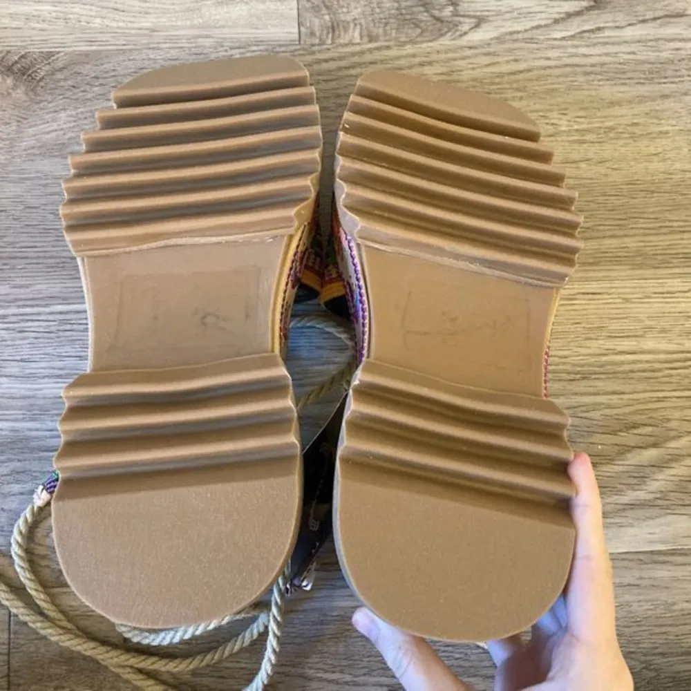 Farm Rio Beaded Banana Platform Sandal in Black Size 8 NWT - Image 12