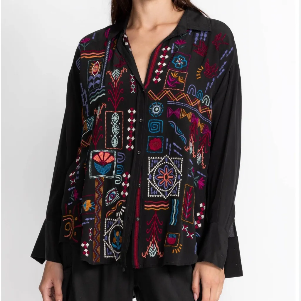 Johnny Was Campo Relaxed Oversized Shirt size XS - Image 9