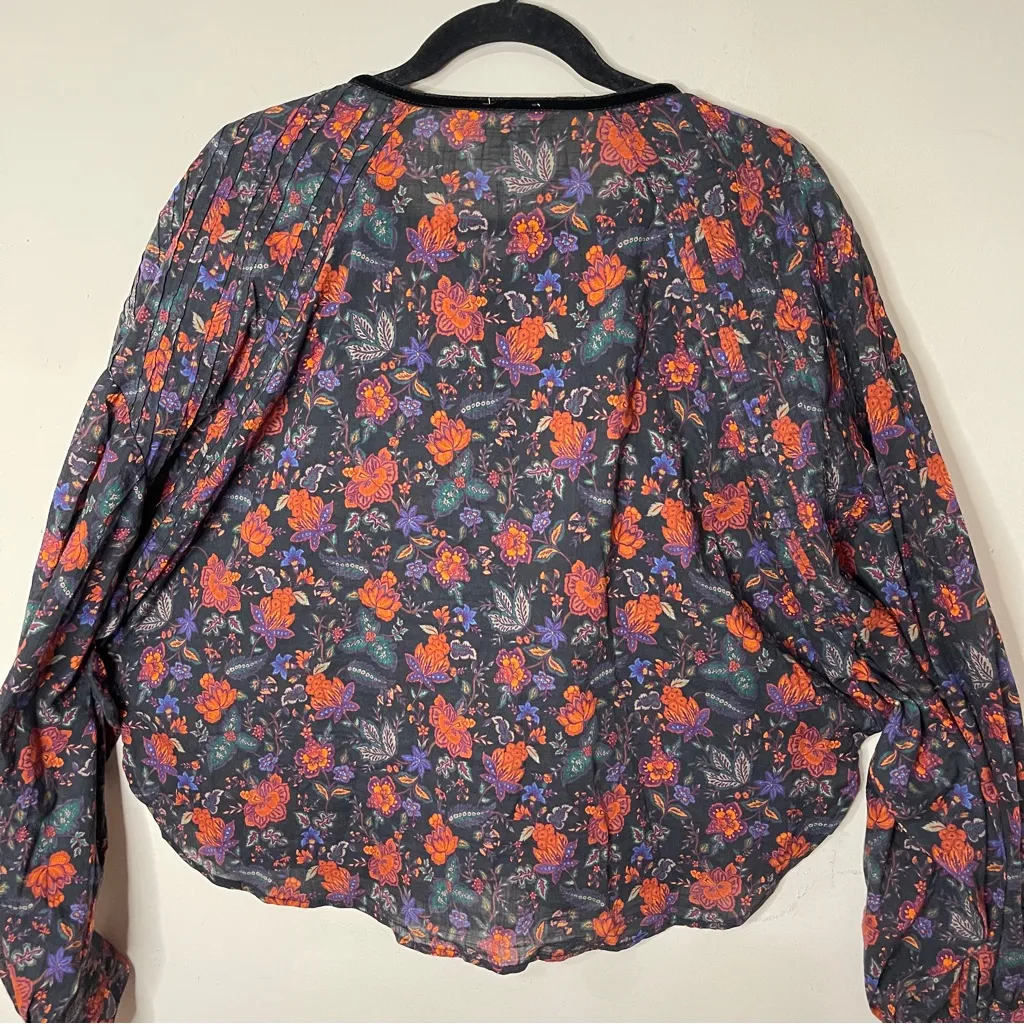 PILCRO The Sidney Batwing Floral Blouse: Button Loop Edition, Medium - Image 7