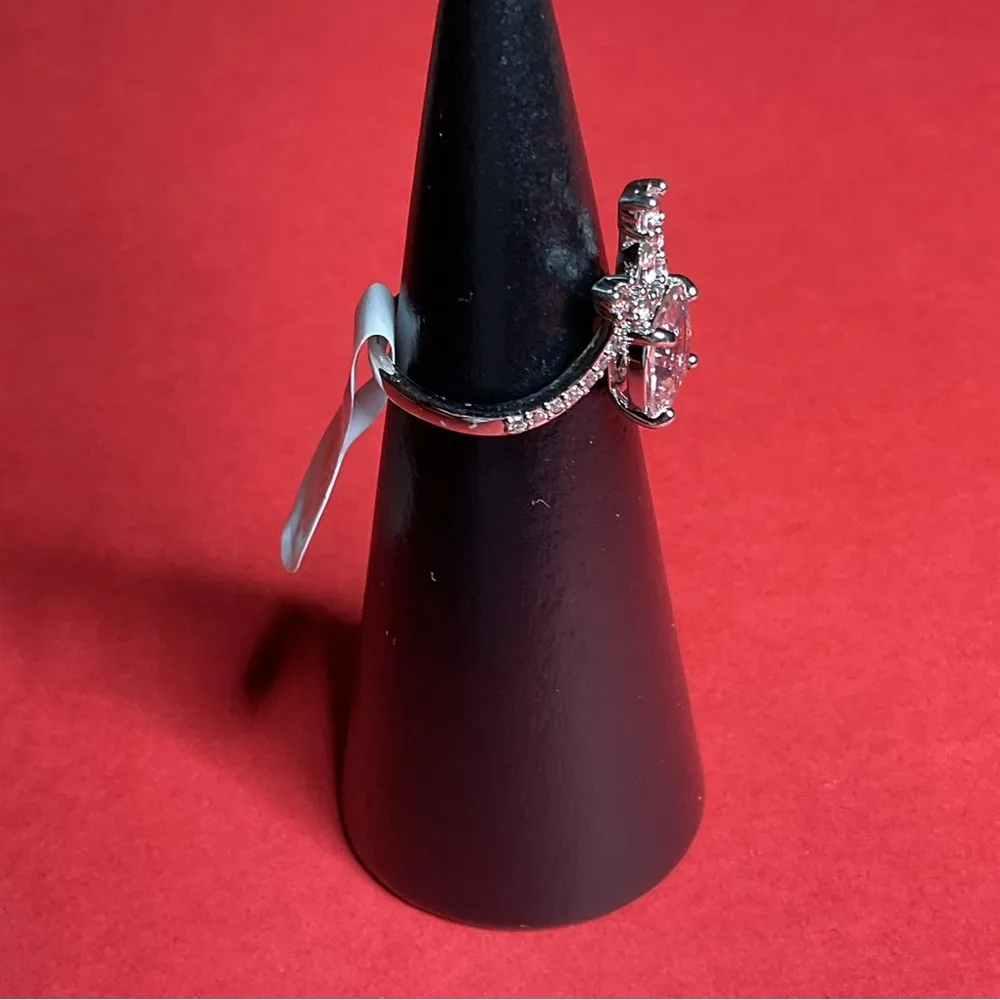 Bomb Party RBP7800 “Share The Love” Morganite on Rhodium Plating Size 6 Ring NWT Silver - Image 2