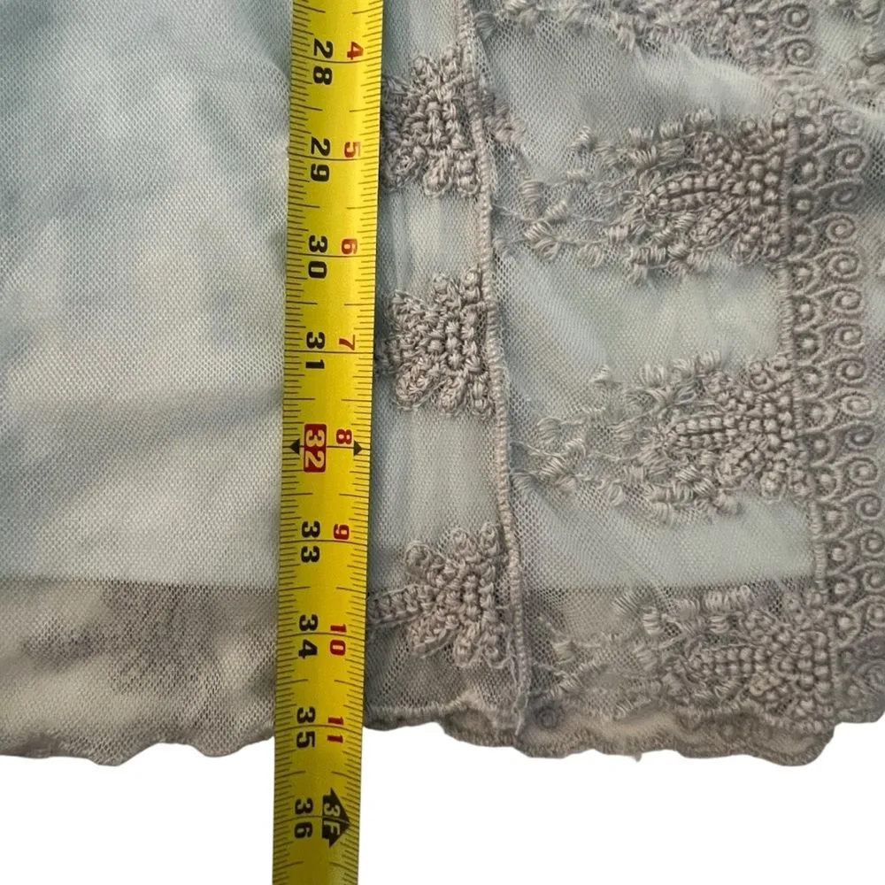 Sundance Womens Embroidered Mesh Overlay Dress Size PS Boho Coastal Cottage - Image 8
