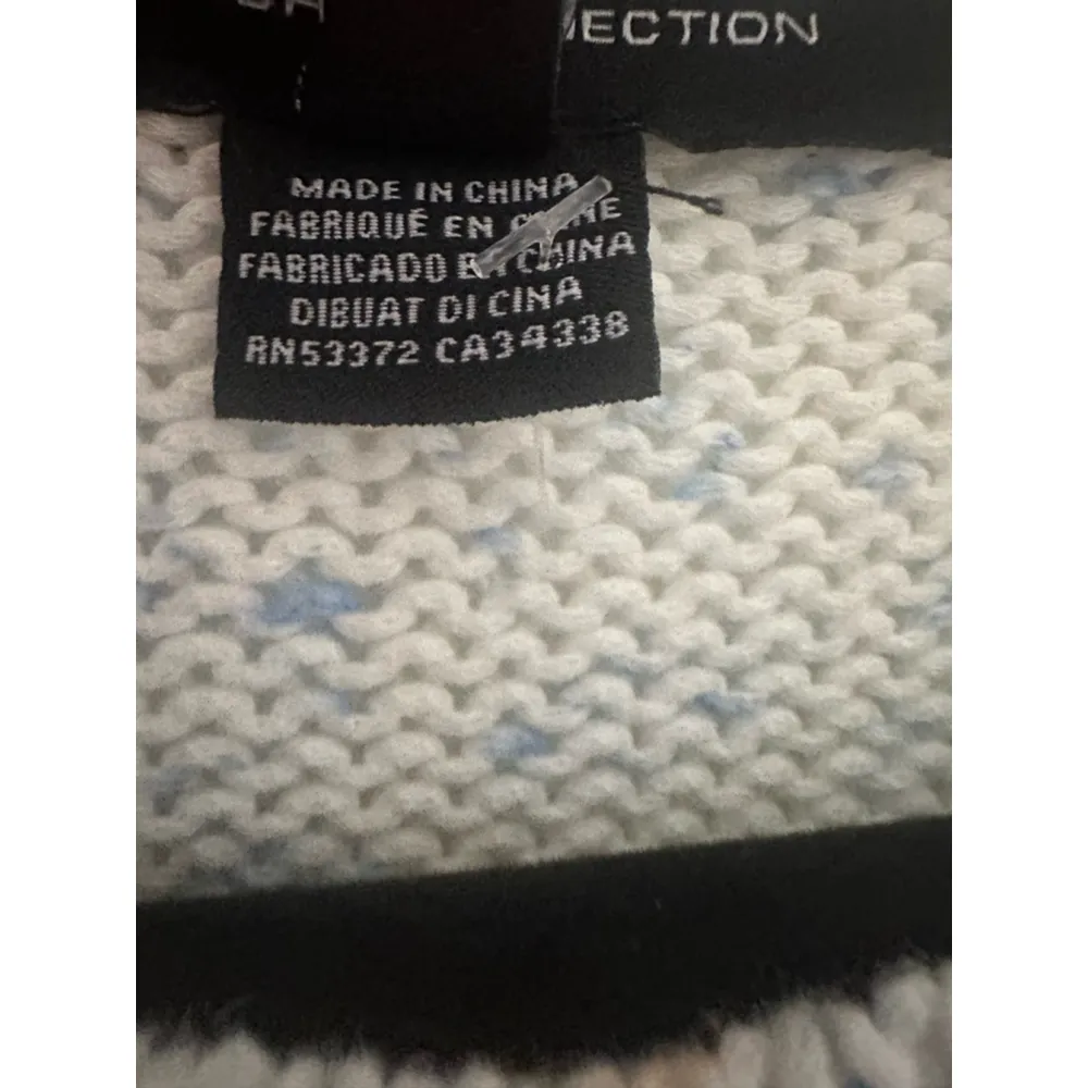 French Connection Sweater Size M White and Blue - Image 3