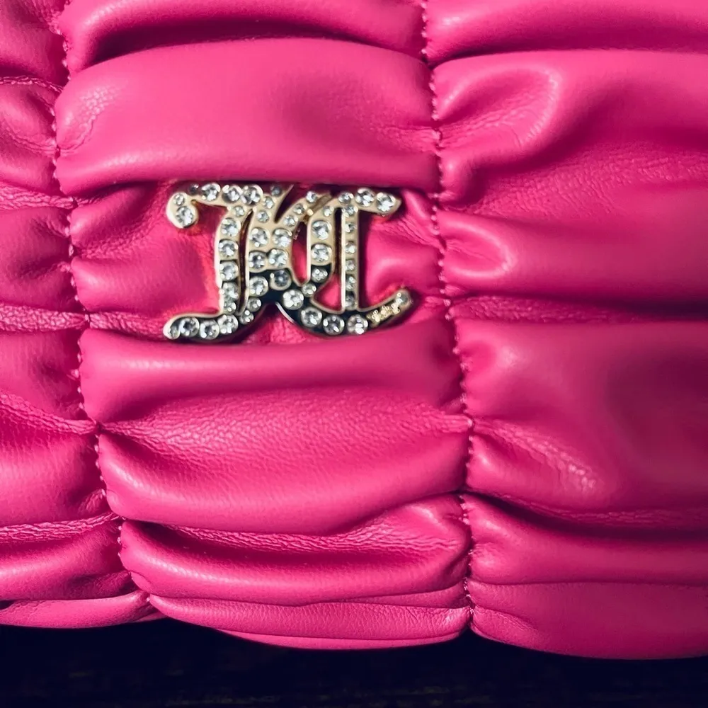 Juicy Couture Run the World Pink Flash Ruched Barrel Shoulder Bag NWT - Image 5