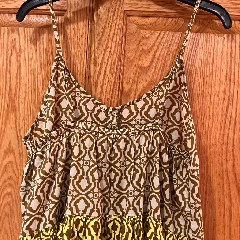 ZARA Multicolor Patchwork Sleeveless Lightweight Cotton Midi Dress‎ Size Medium - Image 14