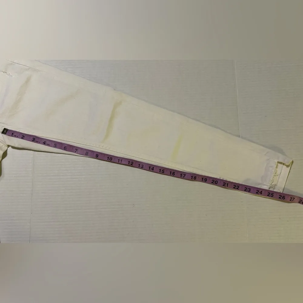 Zara Women’s White Mid Rise Skinny Distressed Jean USA 2 (34) NWT - Image 8