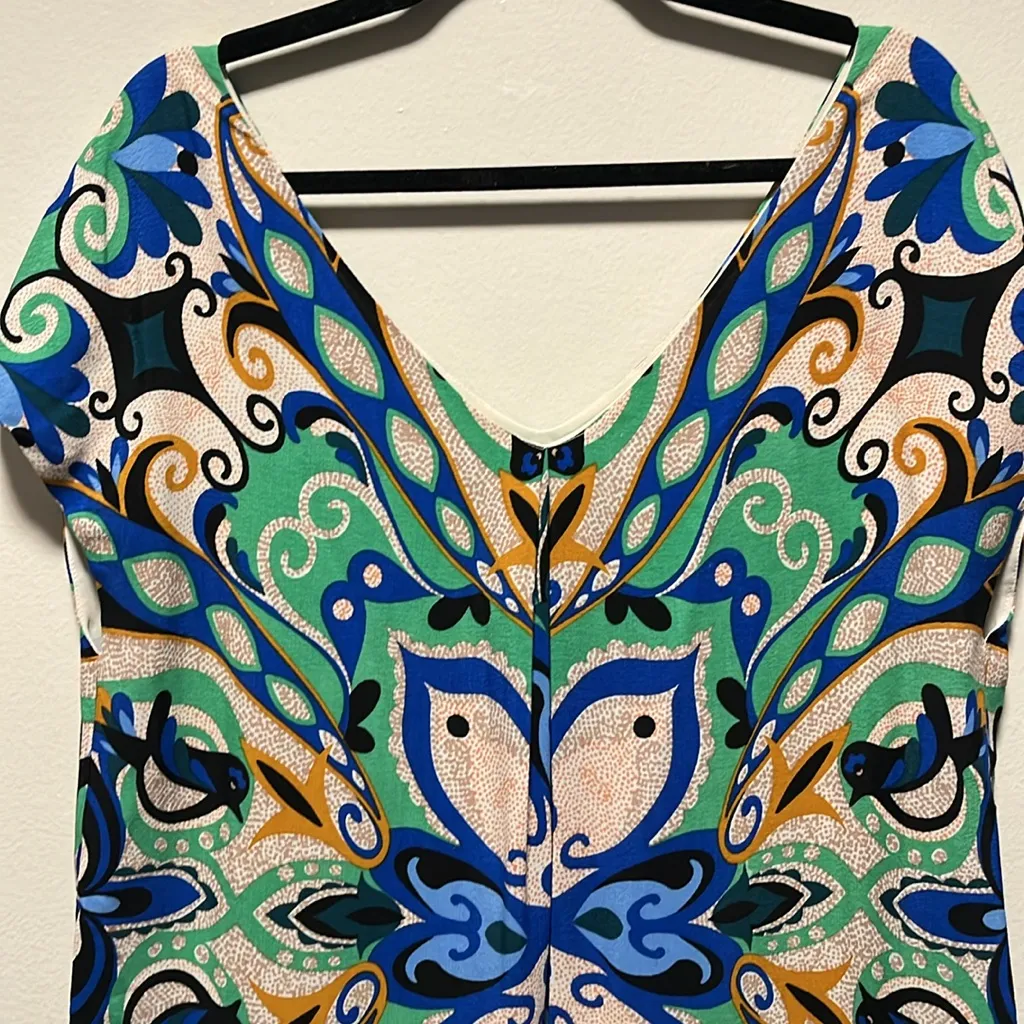 MAEVE Anthropologie Folksong Shift Dress Bird Print Boho, Size M - Image 8