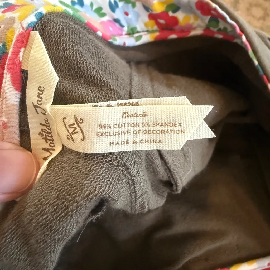 Matilda Jane Olive Leggings with Floral Embroidery and Cargo Pocket - Image 5