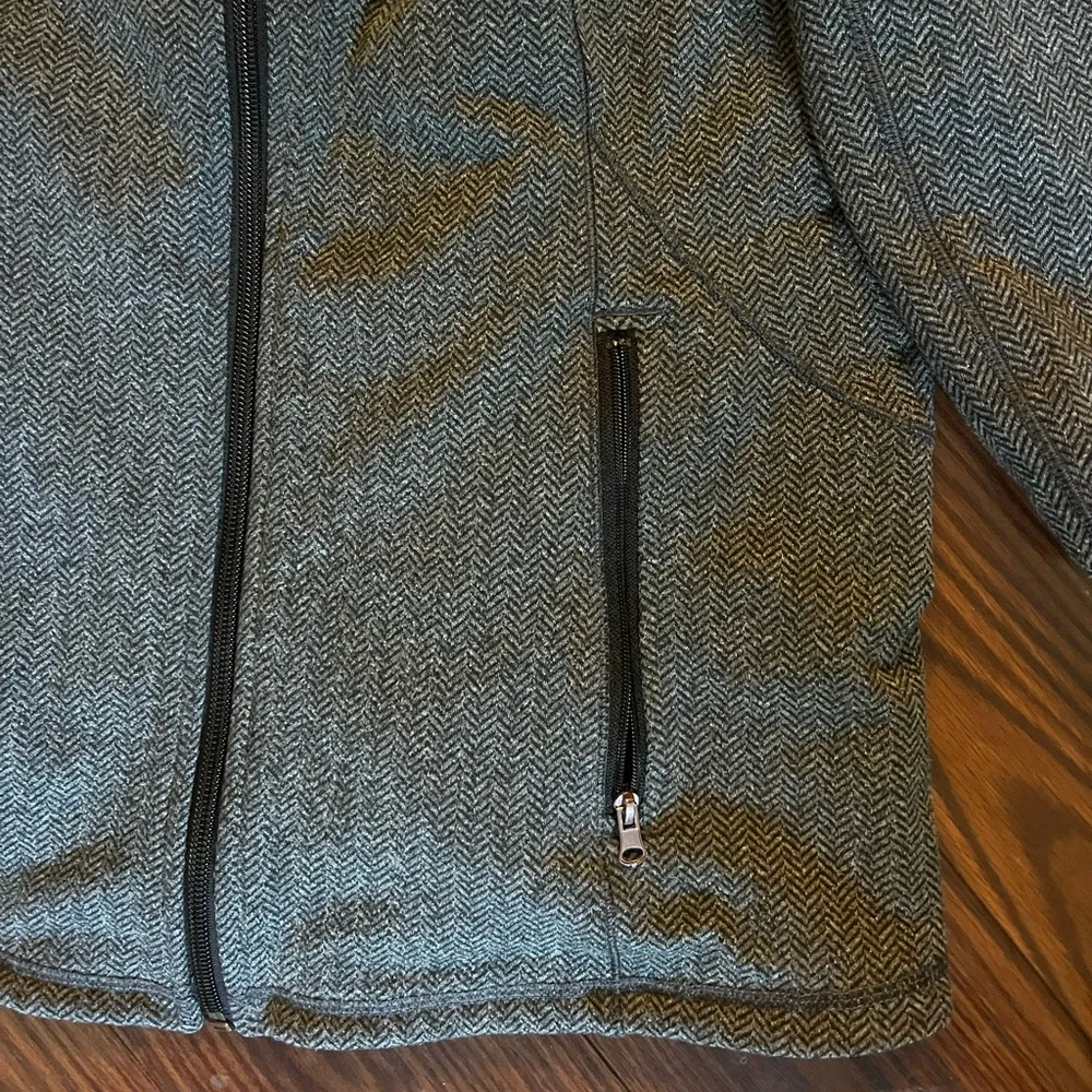 Womens Calia gray black herringbone athletic jacket Size L - Image 3