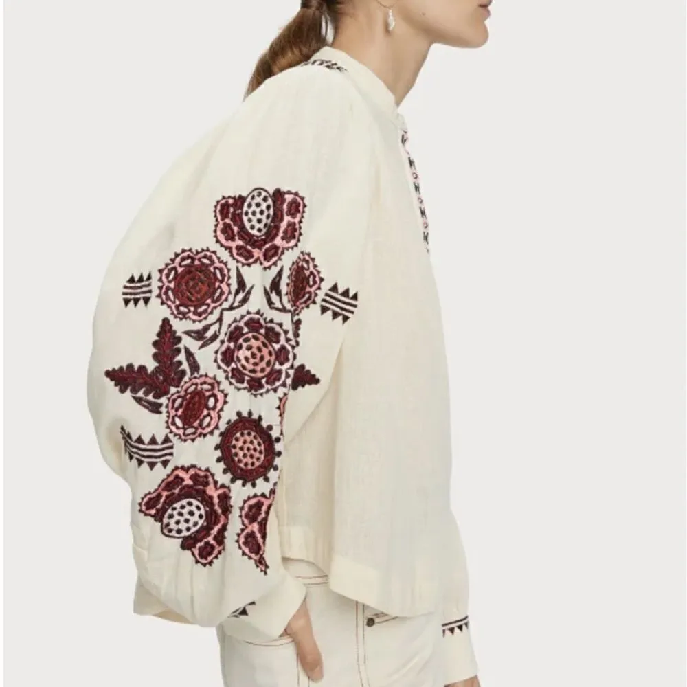 Scotch & Soda Embroidered Voluminous Top - Image 2