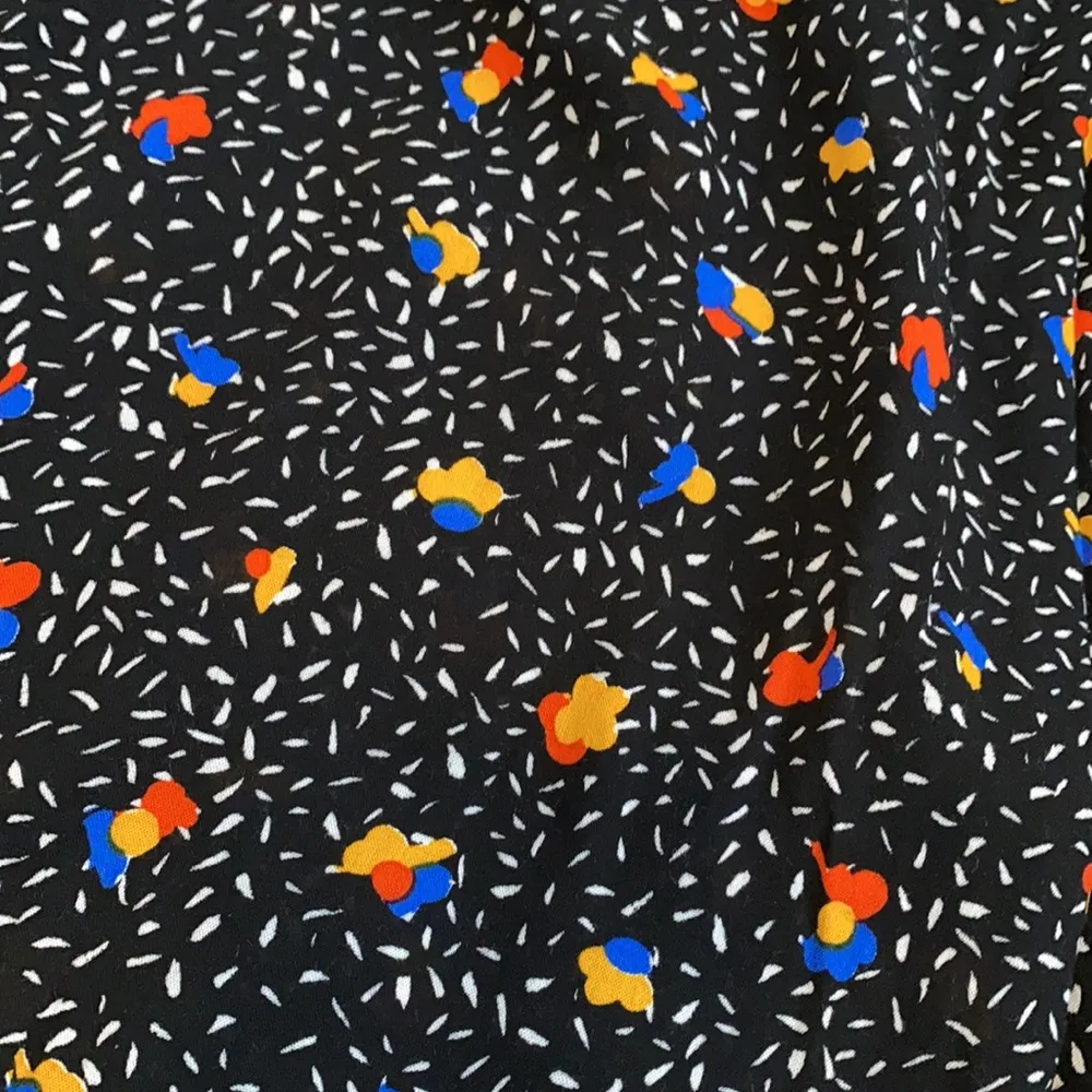 Black Floral Bell Sleeve High Low Dress - Image 10