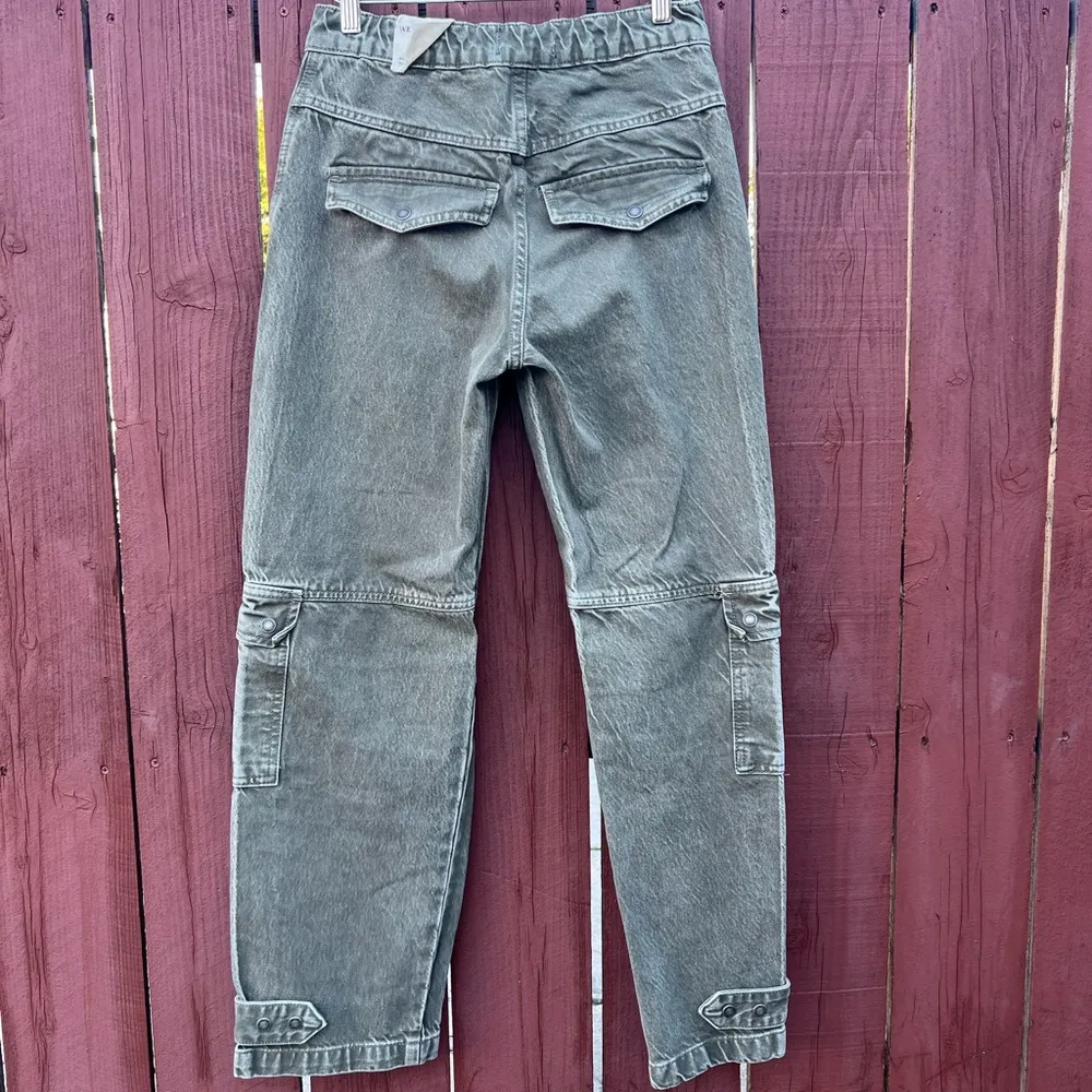 Free People We The Free Marx Slouchy Cargo Jeans Green Size 24 - Image 7