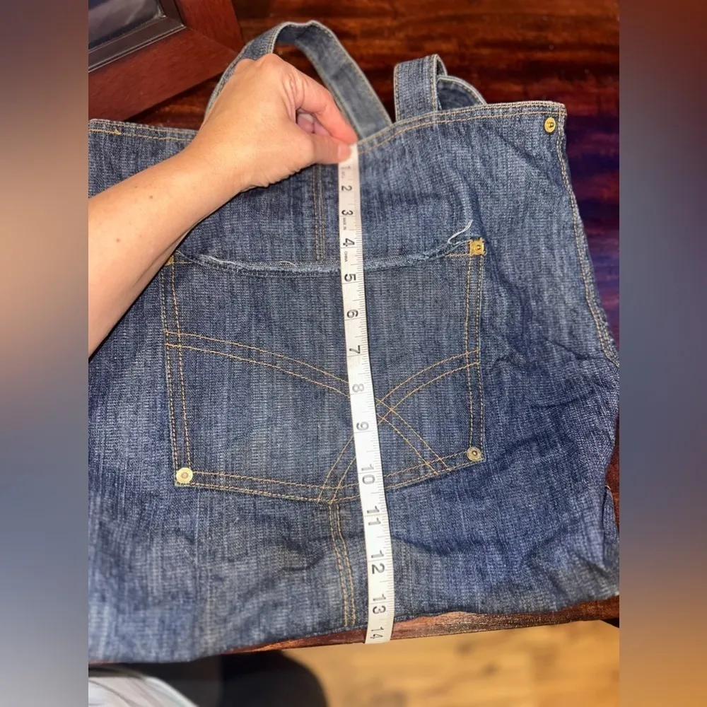 Vintage Denim Tote Bag By Bath & Body Works - Shopping Bag - Blue Jean Bag - Image 6