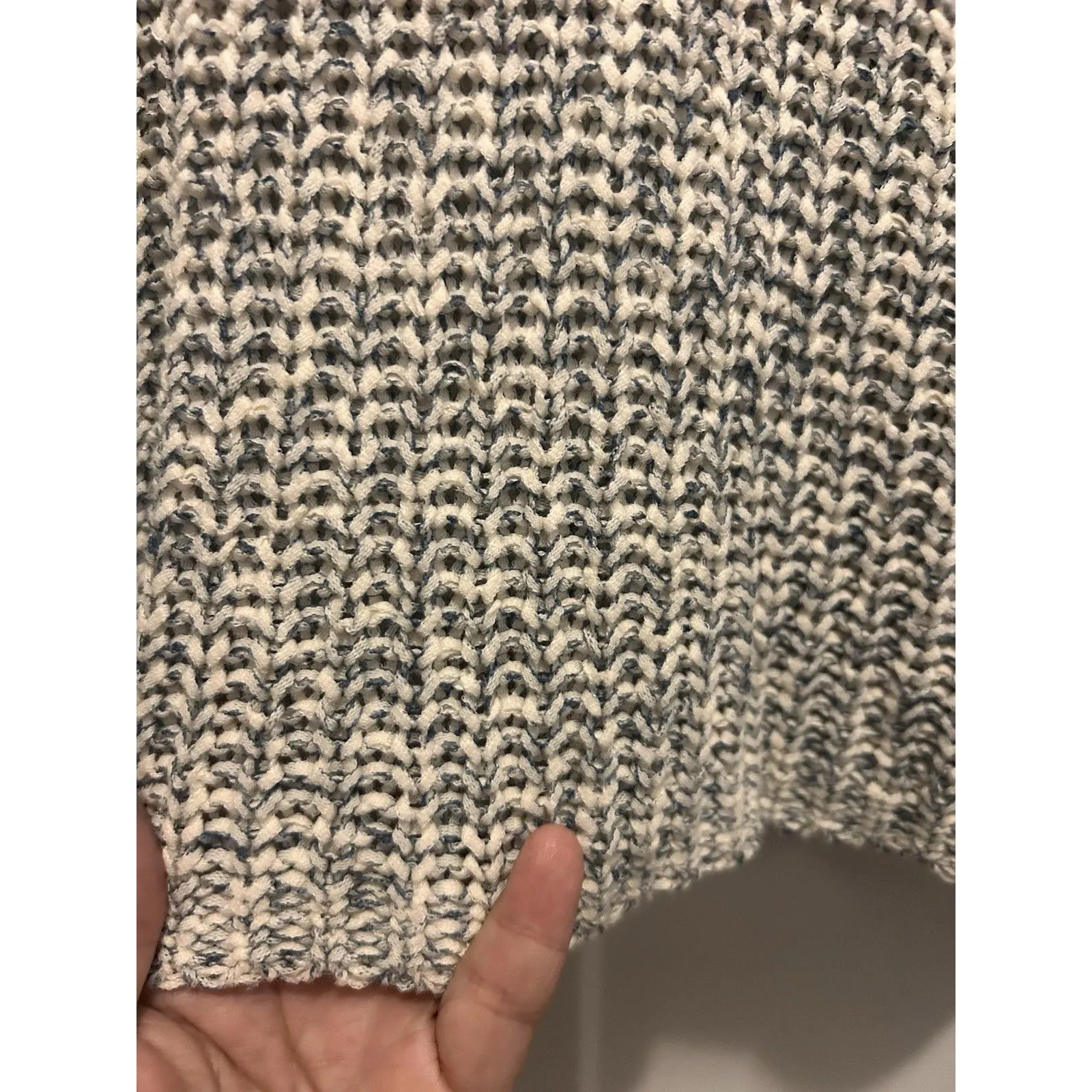 Harper Heritage Sweater Women’s Size Medium Heathered Blue Pullover Cropped - Image 4