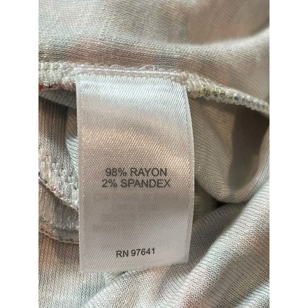 J Jill Short Sleeve Light Colors Floral Knee Length Dress Soft Stretch XL Modest Blue - Image 8