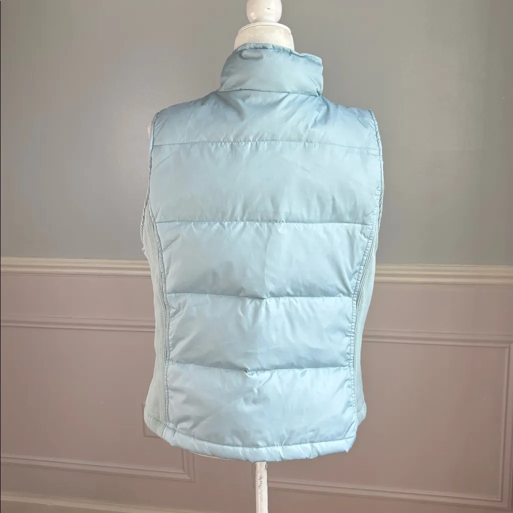 GAP Sky Blue Quilted Vest Down Feather Filled Size Large Gorpcore Puffer - Image 6