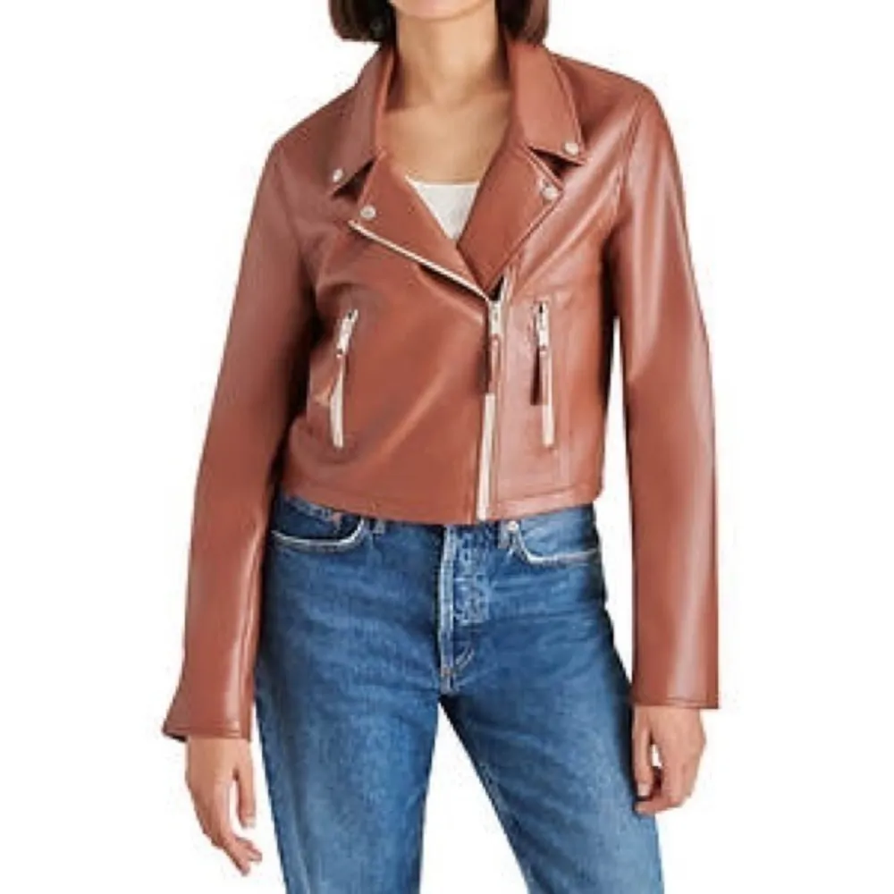 Steve Madden Cognac Biker Jacket - Image 2