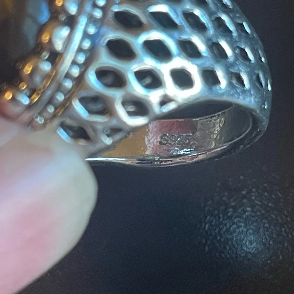 Tigers eye stone S925 silver women ring size 6.5 - Image 7