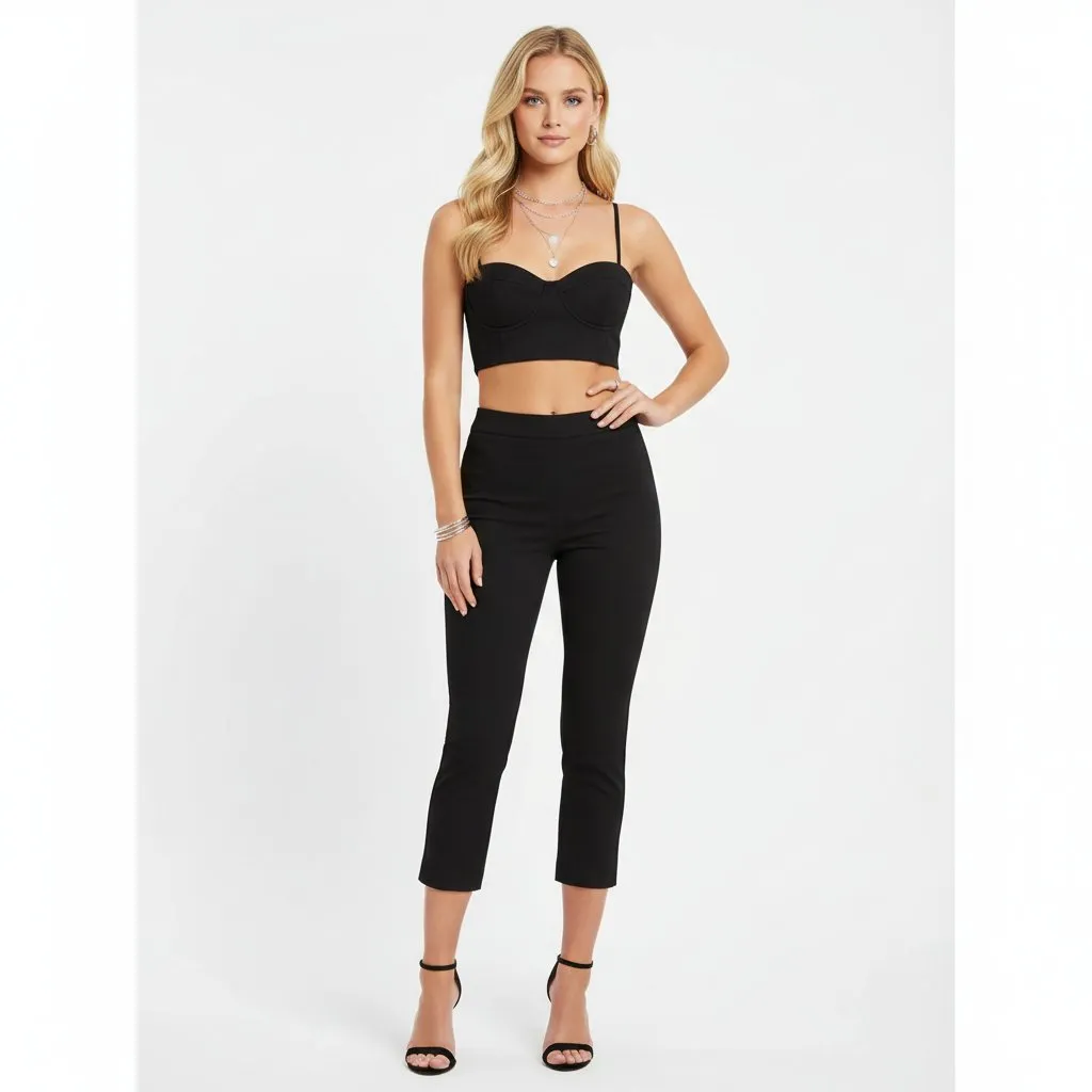 Alice McCall Black Sleeveless Spaghetti Strap Crop Top 8 - Image 7