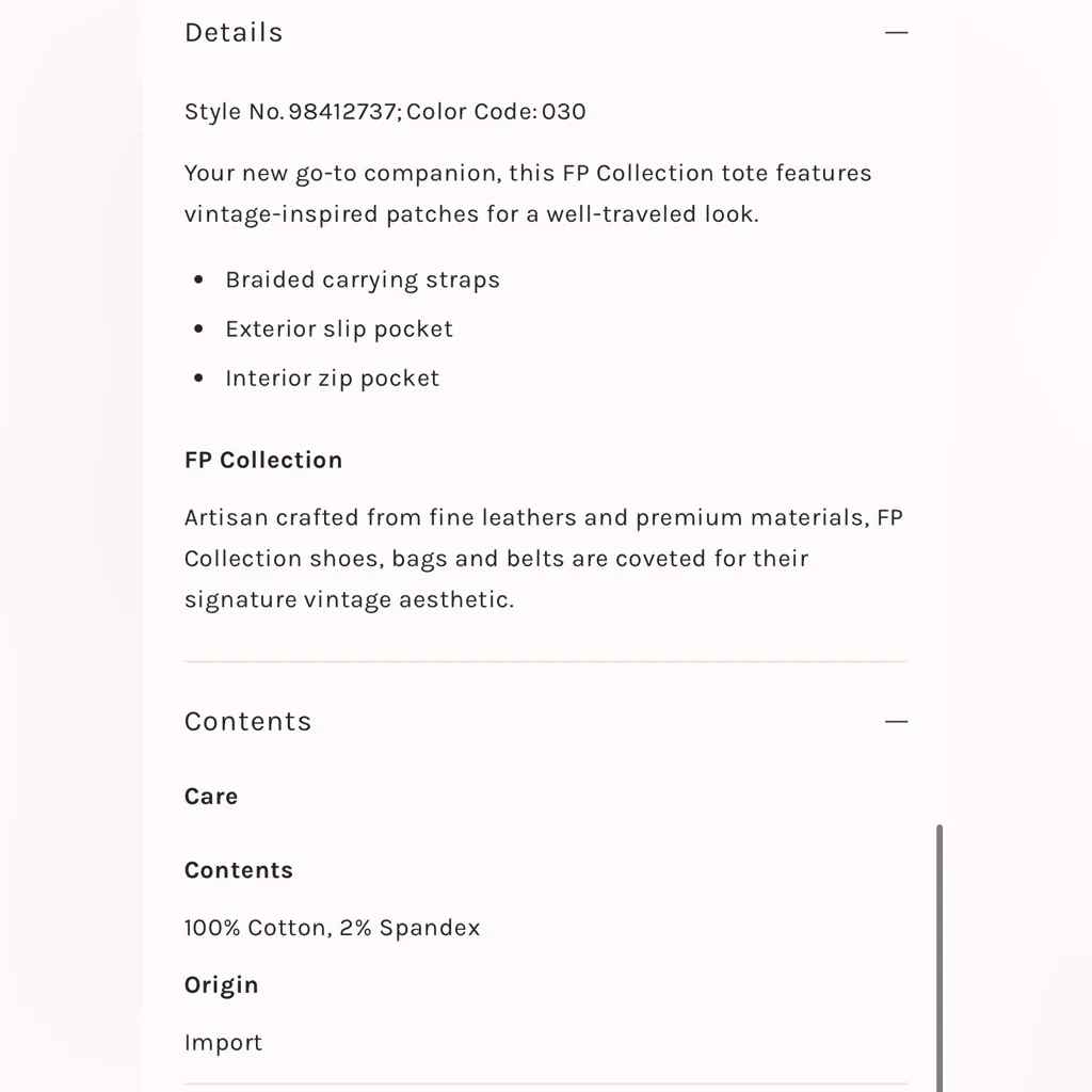 NWT Free People Been There Badge Tote Bag In Color Sea Serpent - Image 6