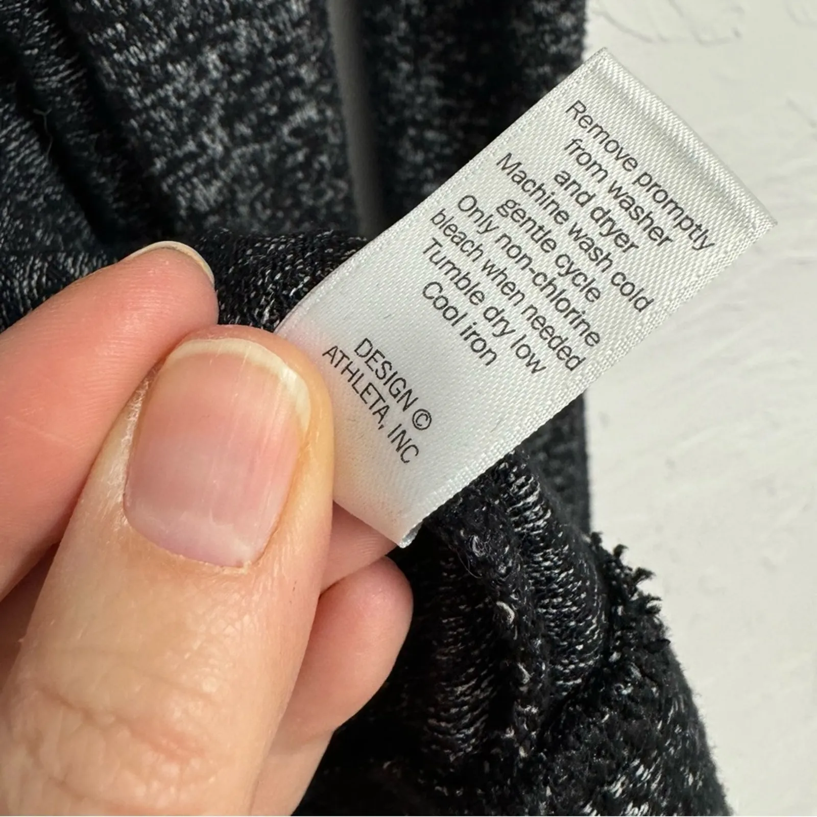 Athleta Grey Marled Cocoon Open Front Cardigan Sweater Womens XXS Preppy Career - Image 3