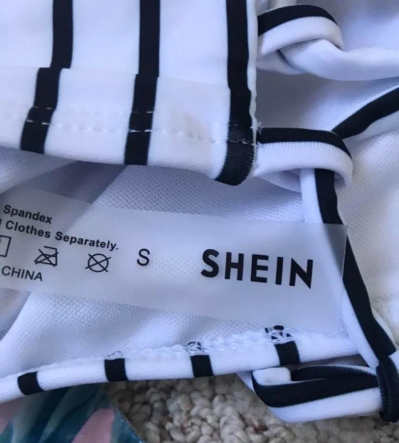 Lace Up Bikini Set With Dark Blue Bottoms NWT - Image 8