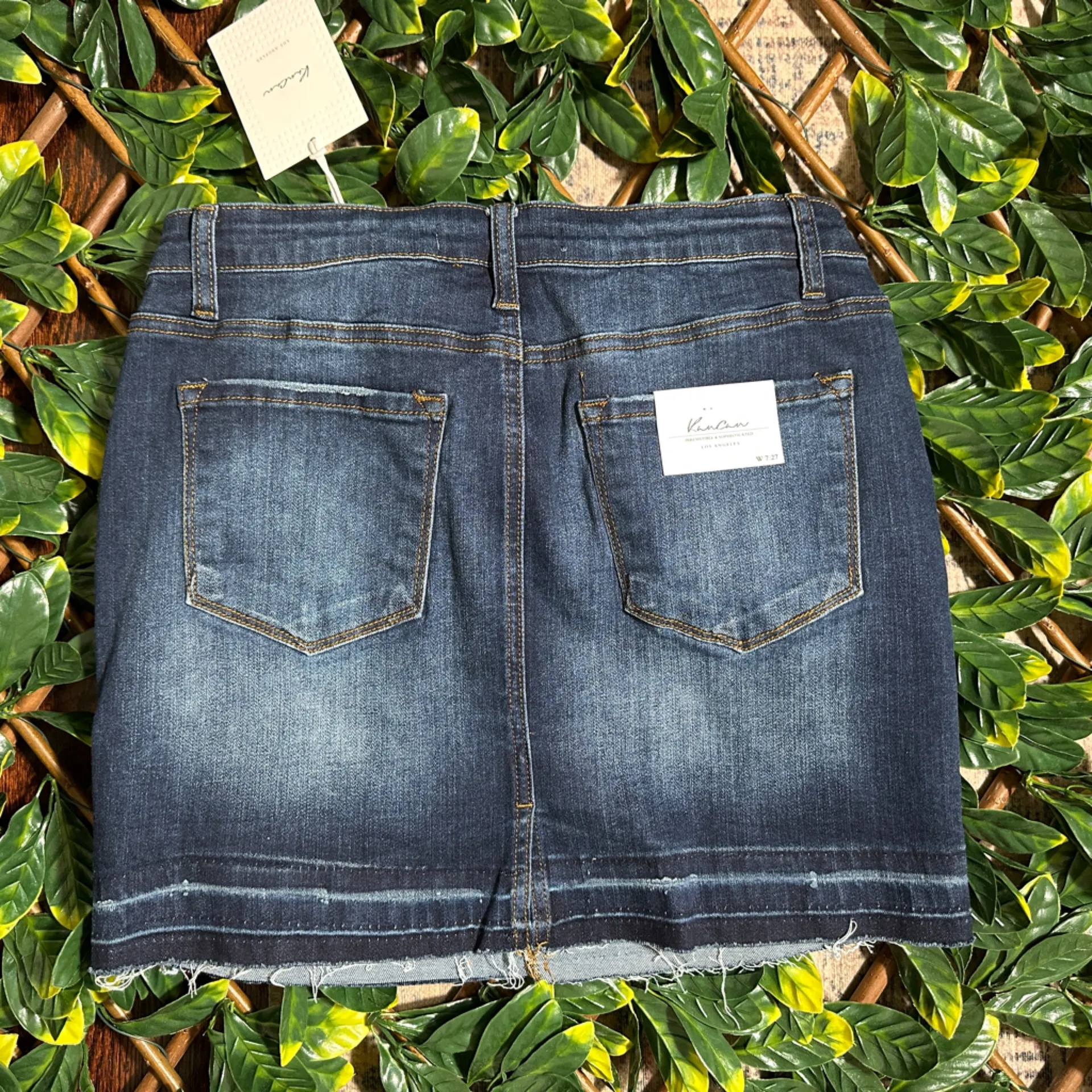 KanCan Classic Denim Mini Skirt Size 27 NWT Blue - Image 6