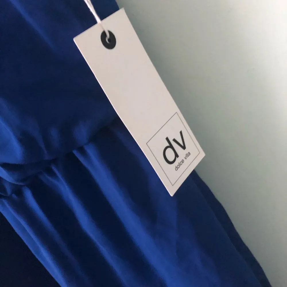 DV Dolce Vita Dress Nancee Blouson Sleeveless Mini Dress Sz S NWT Royal Blue - Image 4