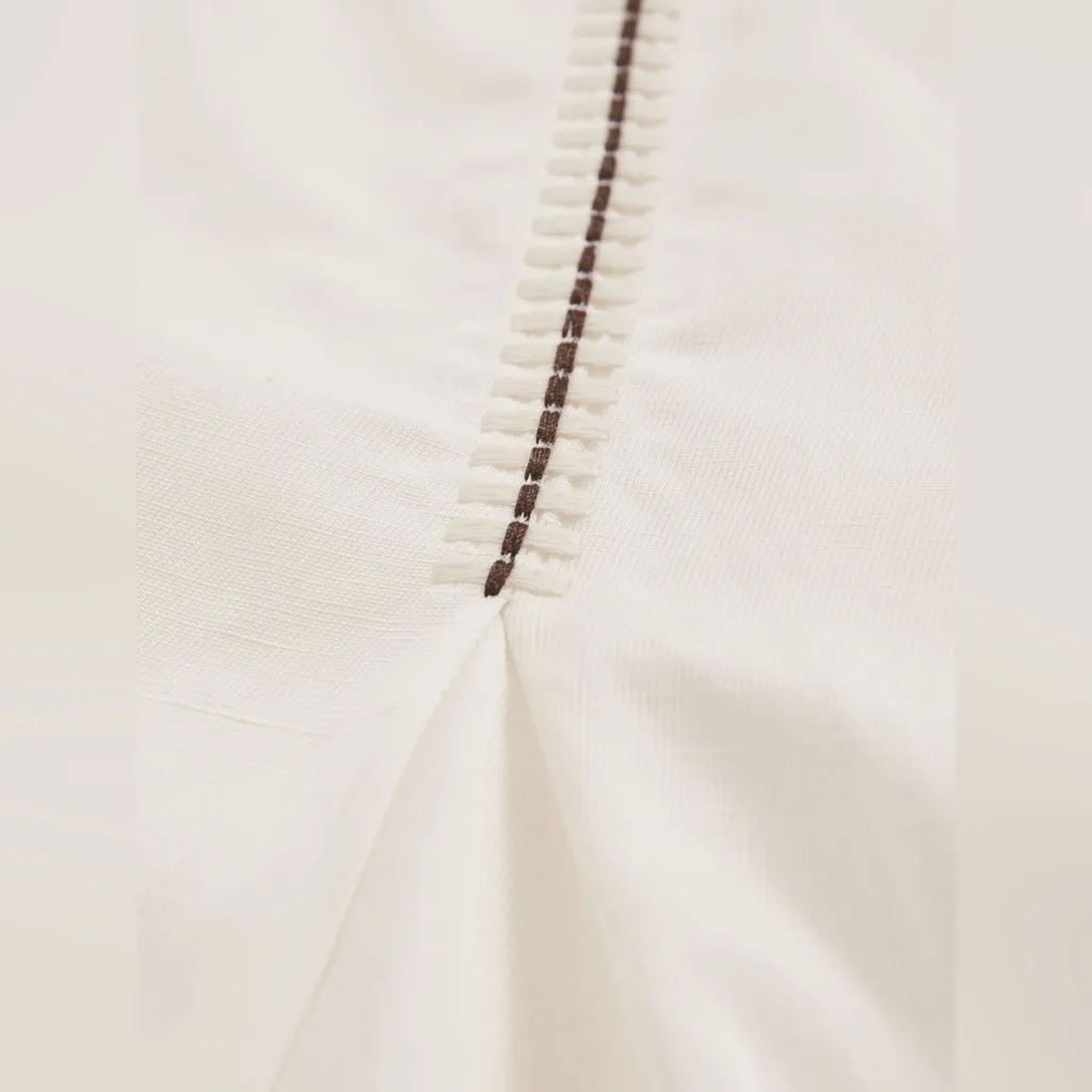 REISS INAYA  LCRAFT-STITCH SLEEVELESS MIDI DRESS IN IVORY/BLACK, Size 4, $455 - Image 4