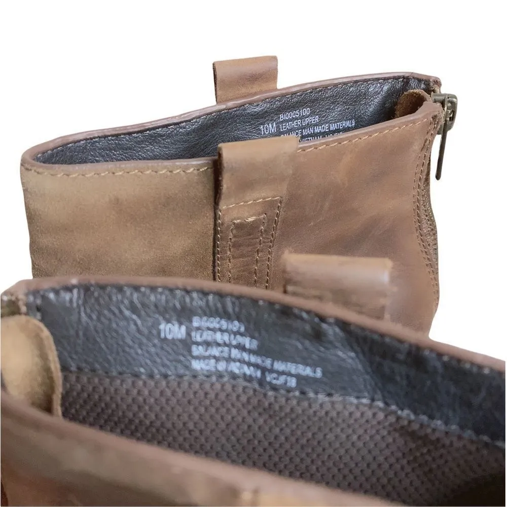 Bionica Brown Suede Ankle Bootie Boots Fall Winter Wedge Sz 10 - Image 9