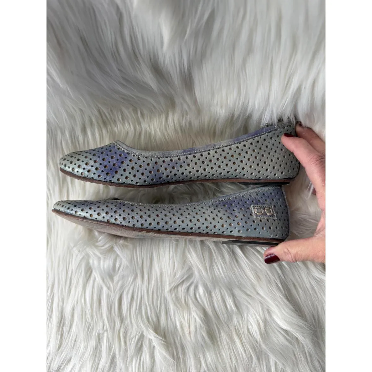 Bed Stu Watusi Leather Perforated Ballet Flats - Image 7
