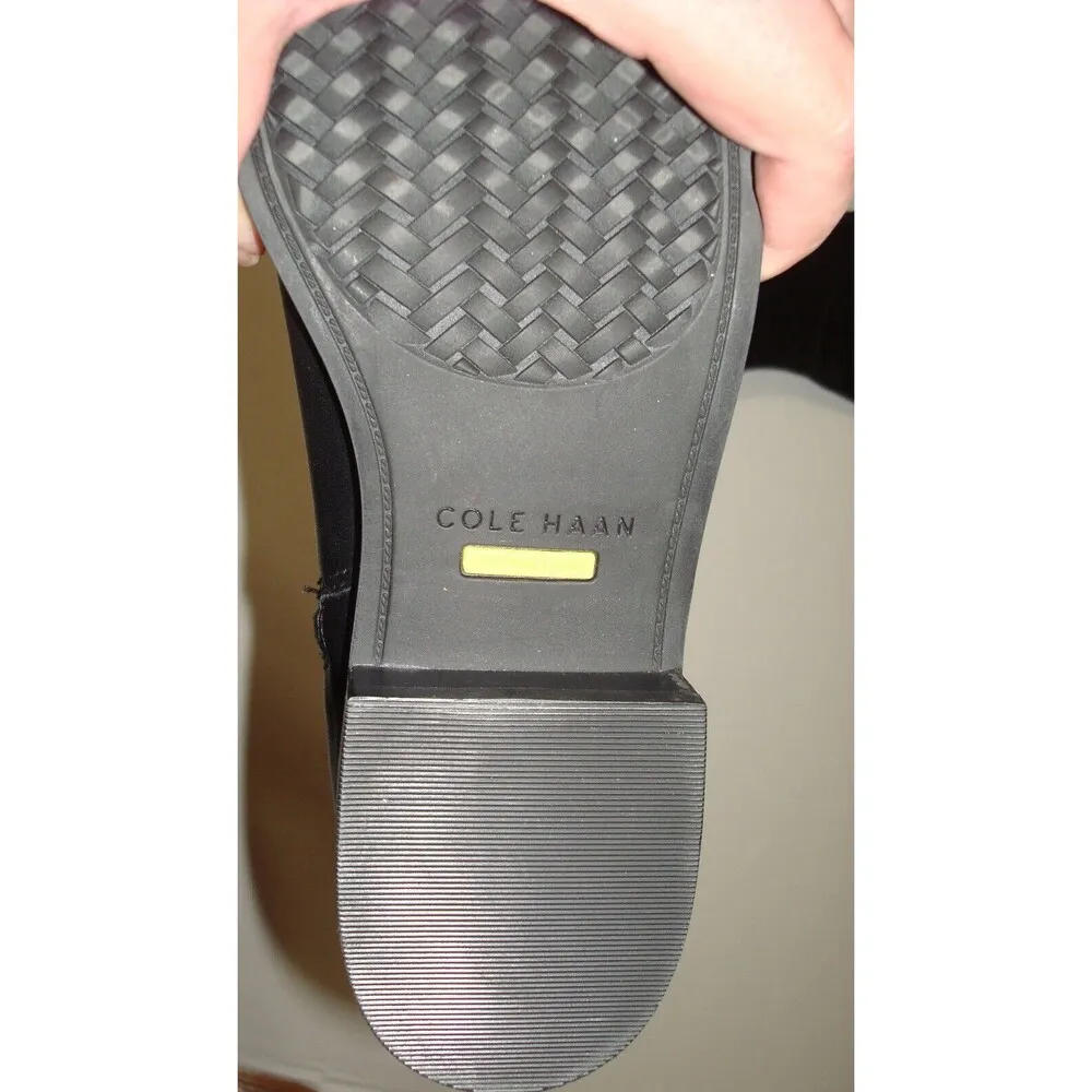 New $300 Black Womens 6.5 Cole Haan Leather Stretch Boots Tall Knee NWT Izzy - Image 7