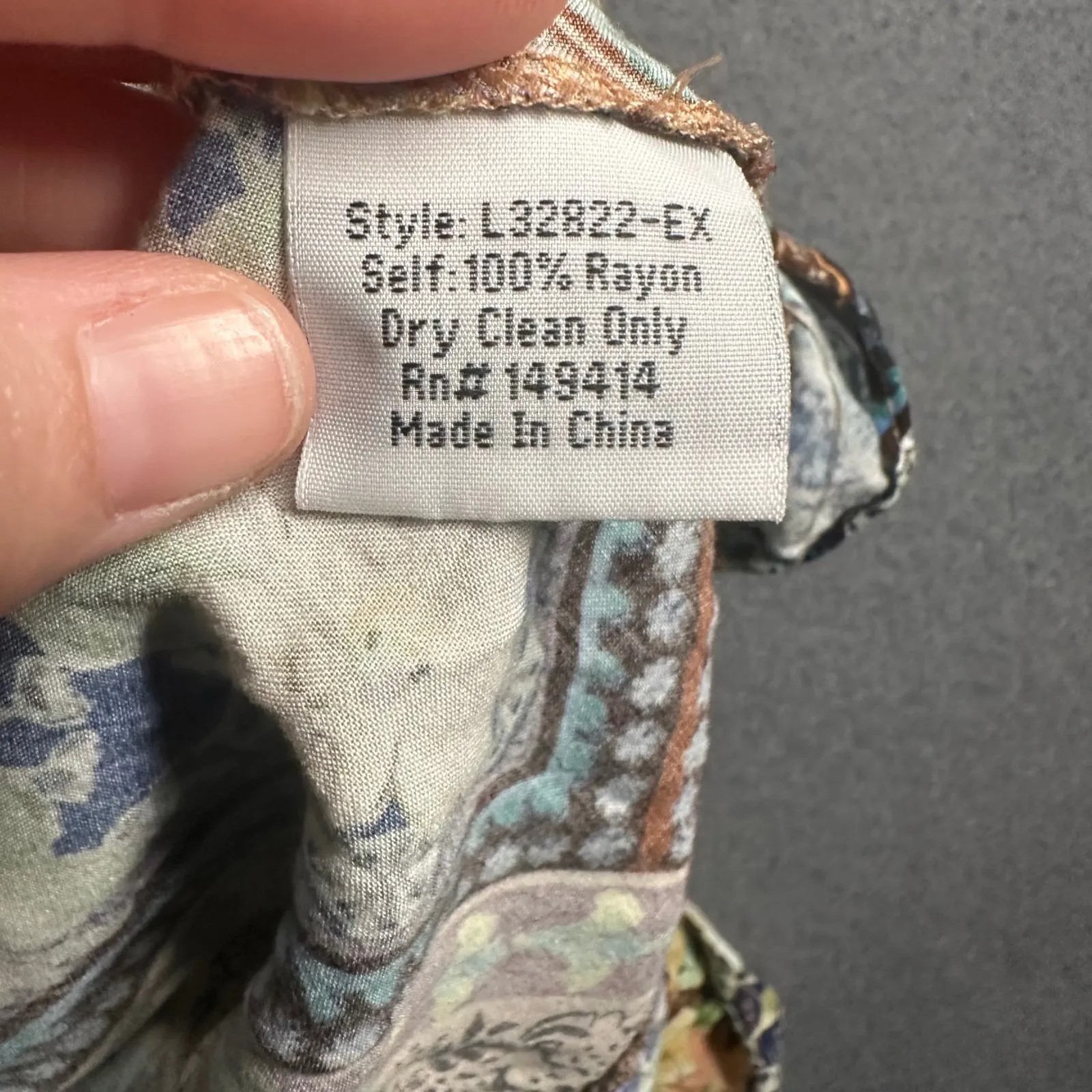 Johnny Was Jade Boho Dress Womens 2X Bohemian Tassels Floral Print Drawstring - Image 9