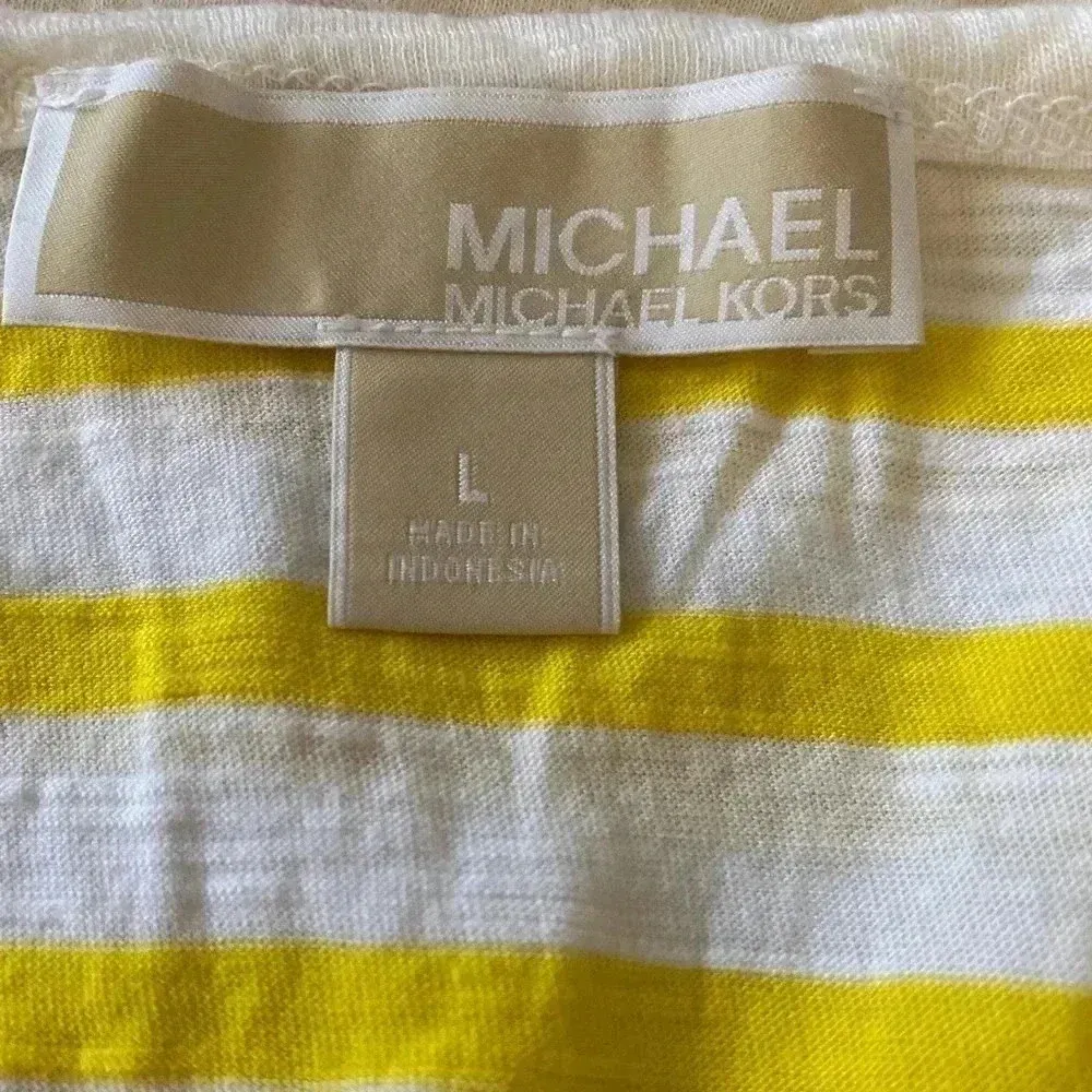 💥Michael Kors Yellow Lightweight Tank Top L - Image 5