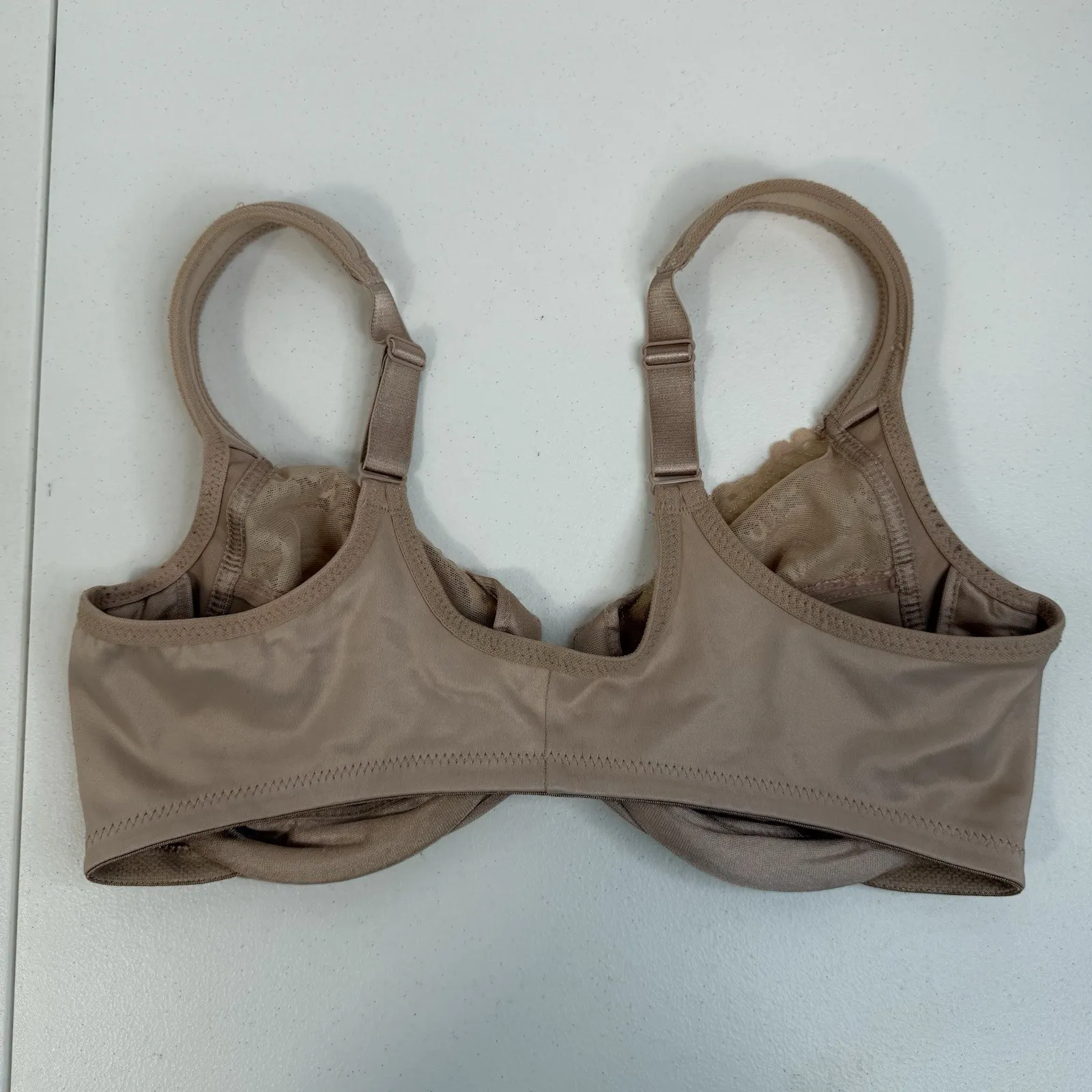 Glamorise 38C Full Figure Plus Size WonderWire Front Closure Bra Underwire #1245 Tan - Image 5