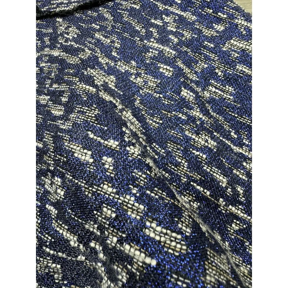 Rebecca Taylor Tweed Lace Shimmer Metallic Flounce Flip Skirt Size‎ 2 - Image 4