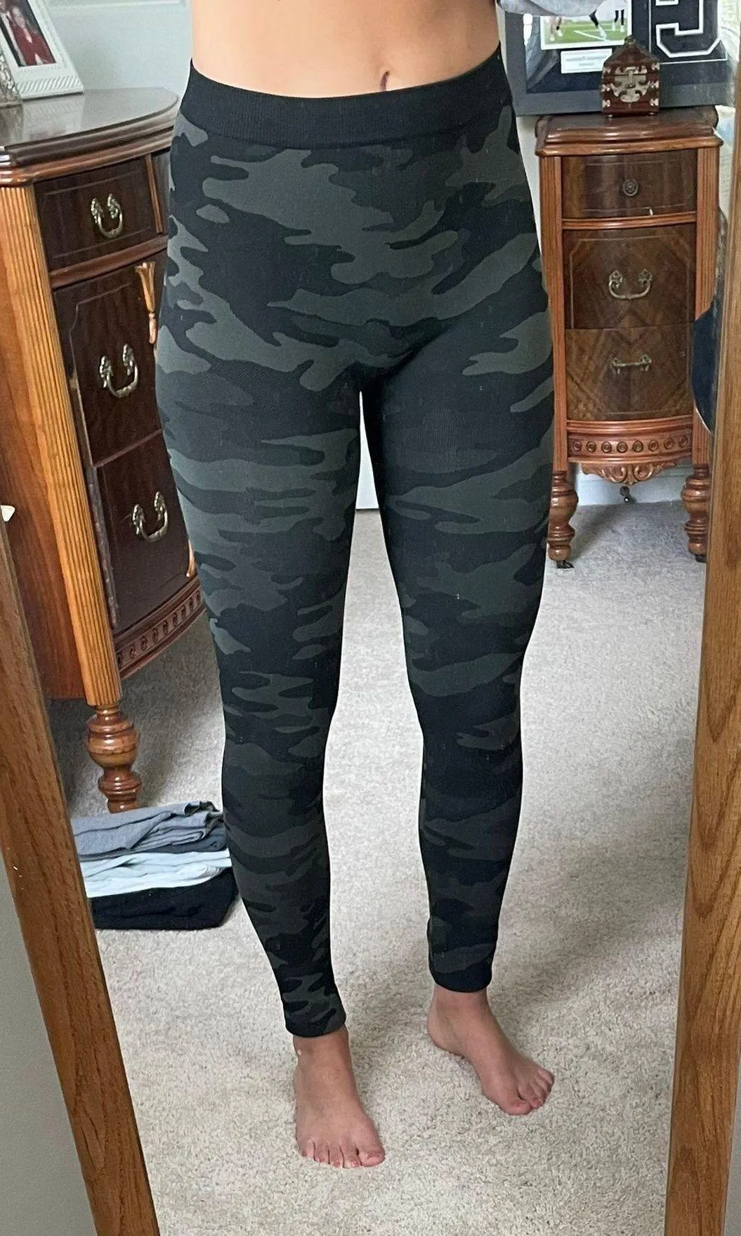 Camo Leggings Green Size XS - Image 3