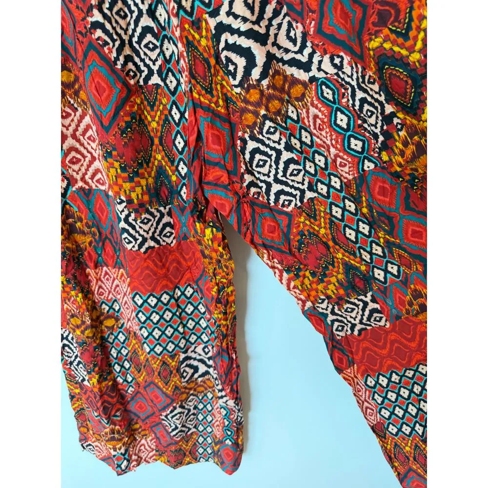 NWT Torrid Pull On Wide Leg Stretch Challis Smocked Waist Pants Red Women 2XL - Image 8