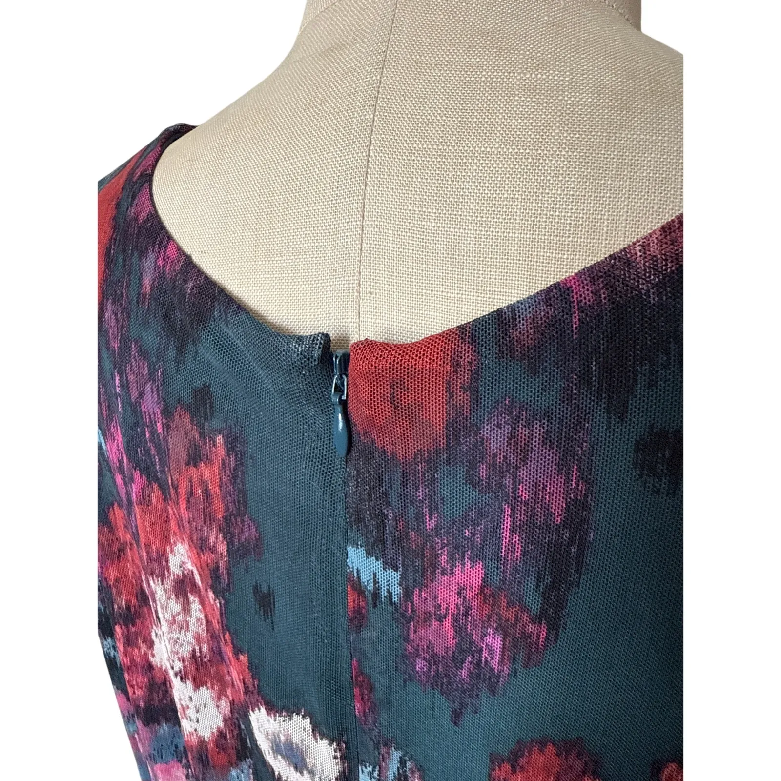 Lane Bryant Abstract Floral Green Maxi Party Dress Size 20 - Image 6