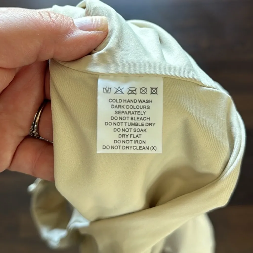 Meshki Paulina Sleeveless High Neck Zip Bodysuit Cream Medium - Image 9