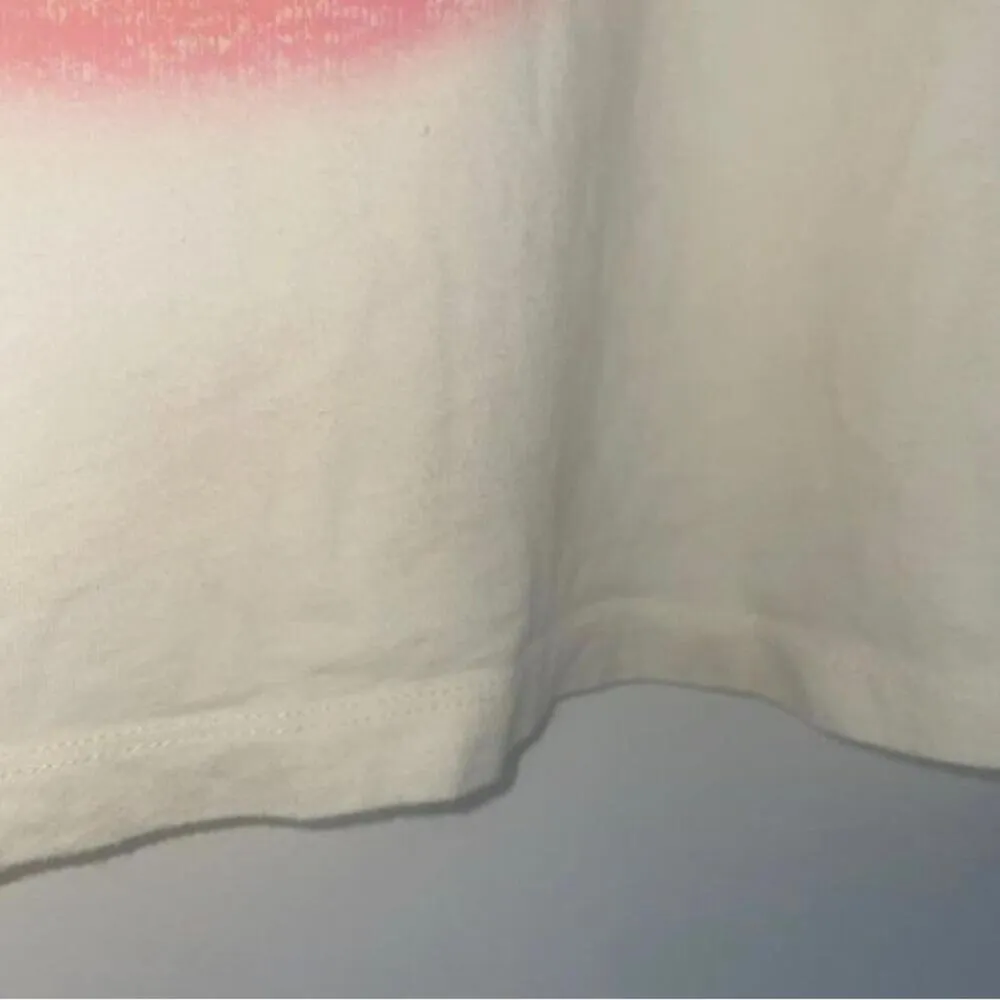 Faded yellow looney tunes rainbow graphic shirt top FLAWS - Image 5