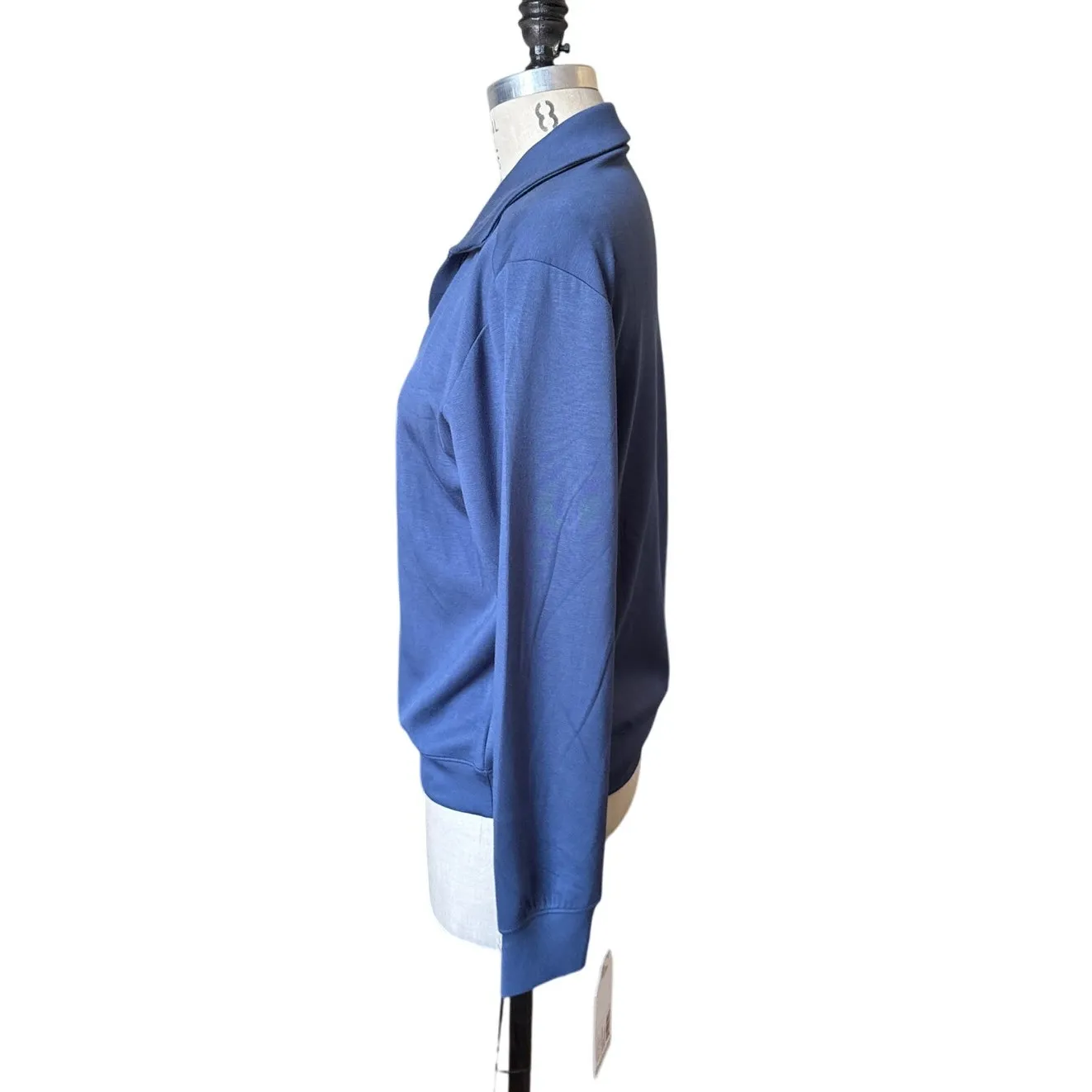 Softies NWT DreamTech Johnny Collar Shirt Indigo Women’s Size Medium Blue - Image 3