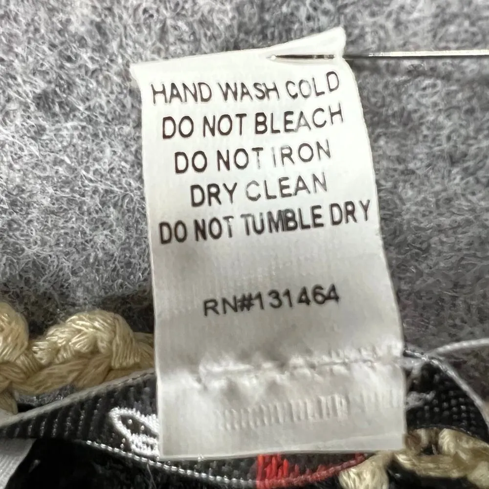 Coco Roja Crochet Vest Womens S Black Multicolor Open Front Cardigan Hippie Boho - Image 13