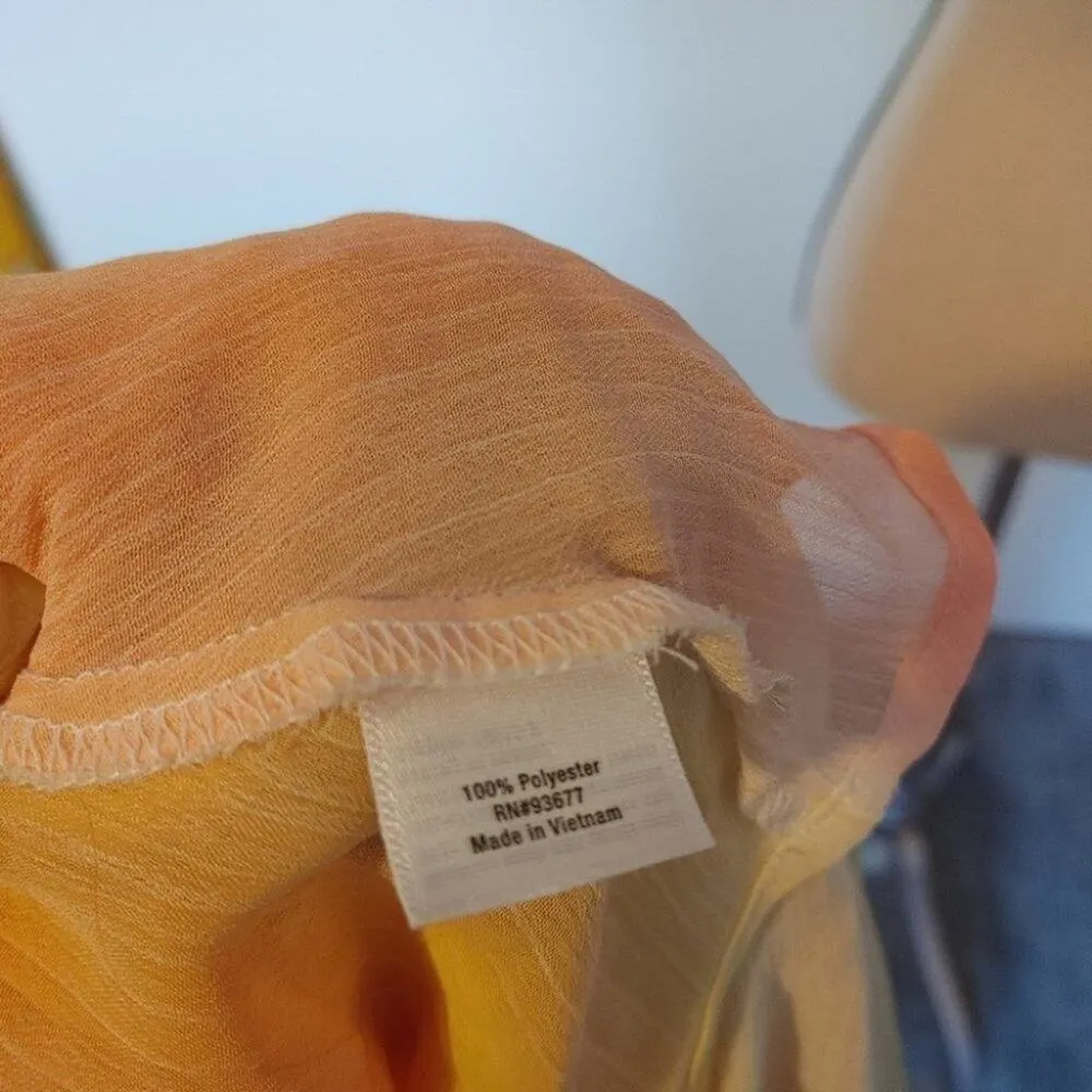 A new Approach A.N.A Size Small  Sz S light Sheer Pastel Long Sleeve Bow Sherbet - Image 11