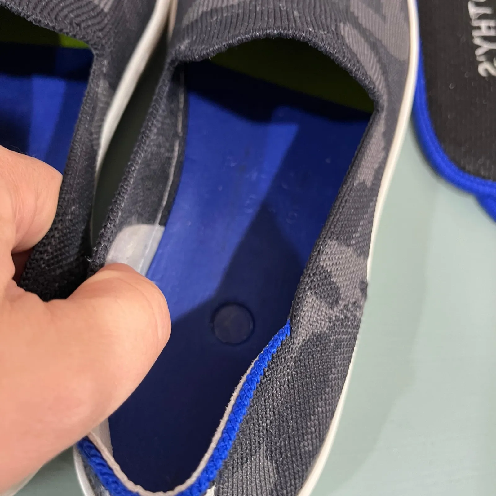 Rothys Slip-On Sneakers Women’s 6.5 Gray Camo Washable Eco Shoes - Image 11