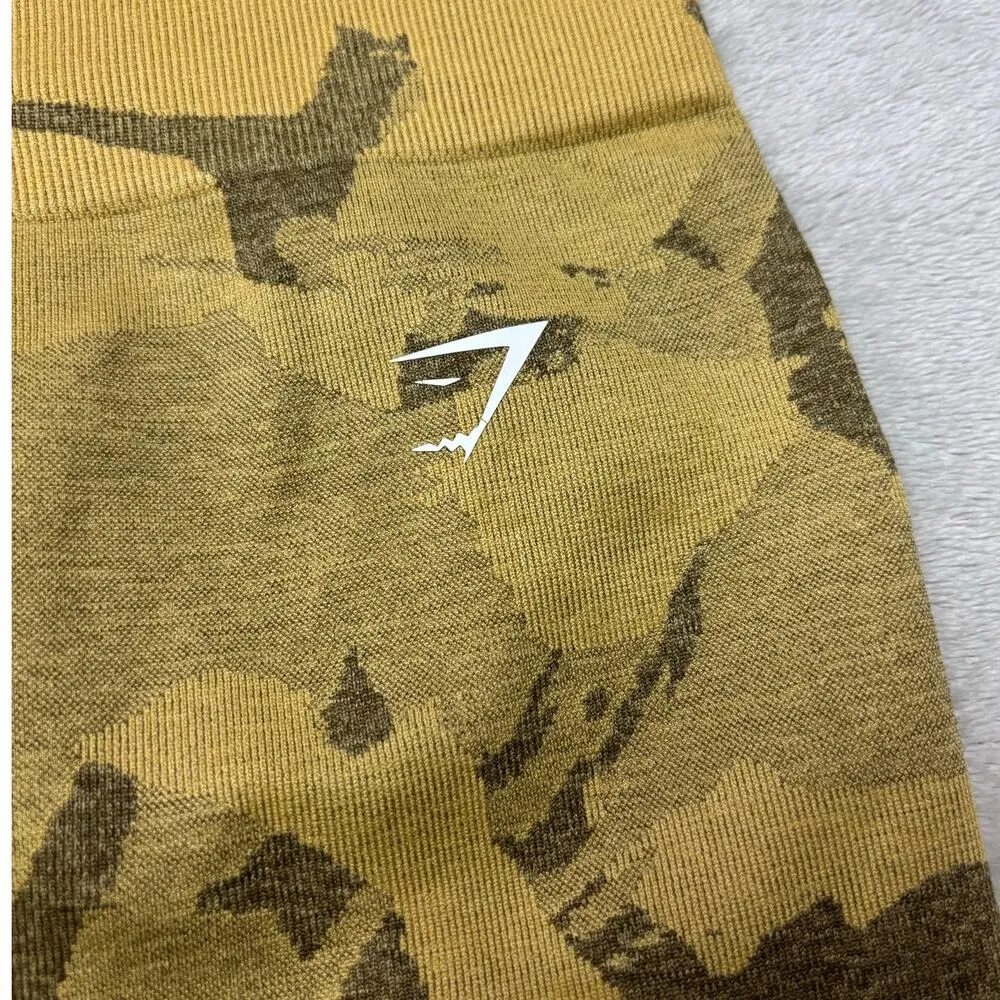 Gymshark Adapt Camo Seamless Leggings Savanna Yellow High Rise Size XL Athletic - Image 5