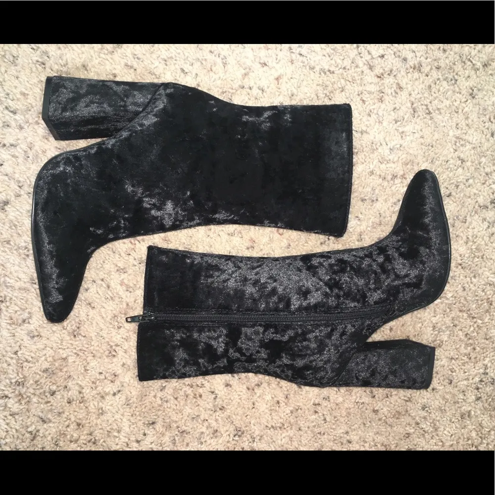 Olivia Miller Velvet High Ankle Bootie - Image 4