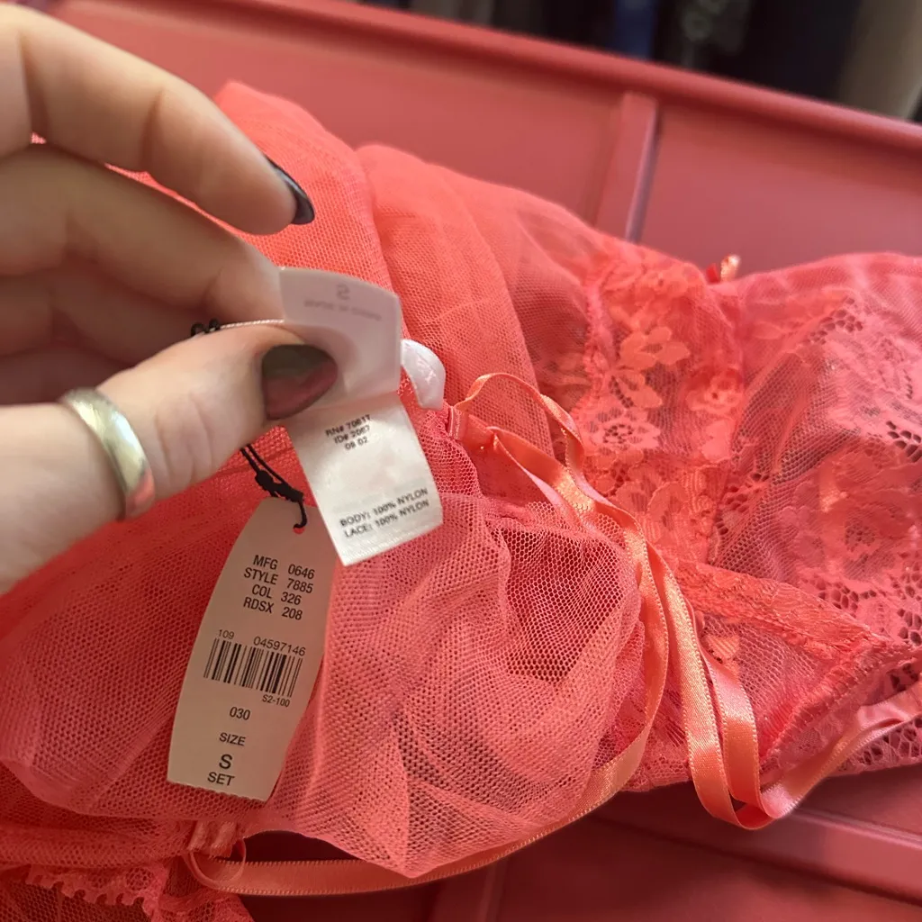 NWT Y2K vintage Victoria’s Secret lace babydoll top size small coquette preppy - Image 5